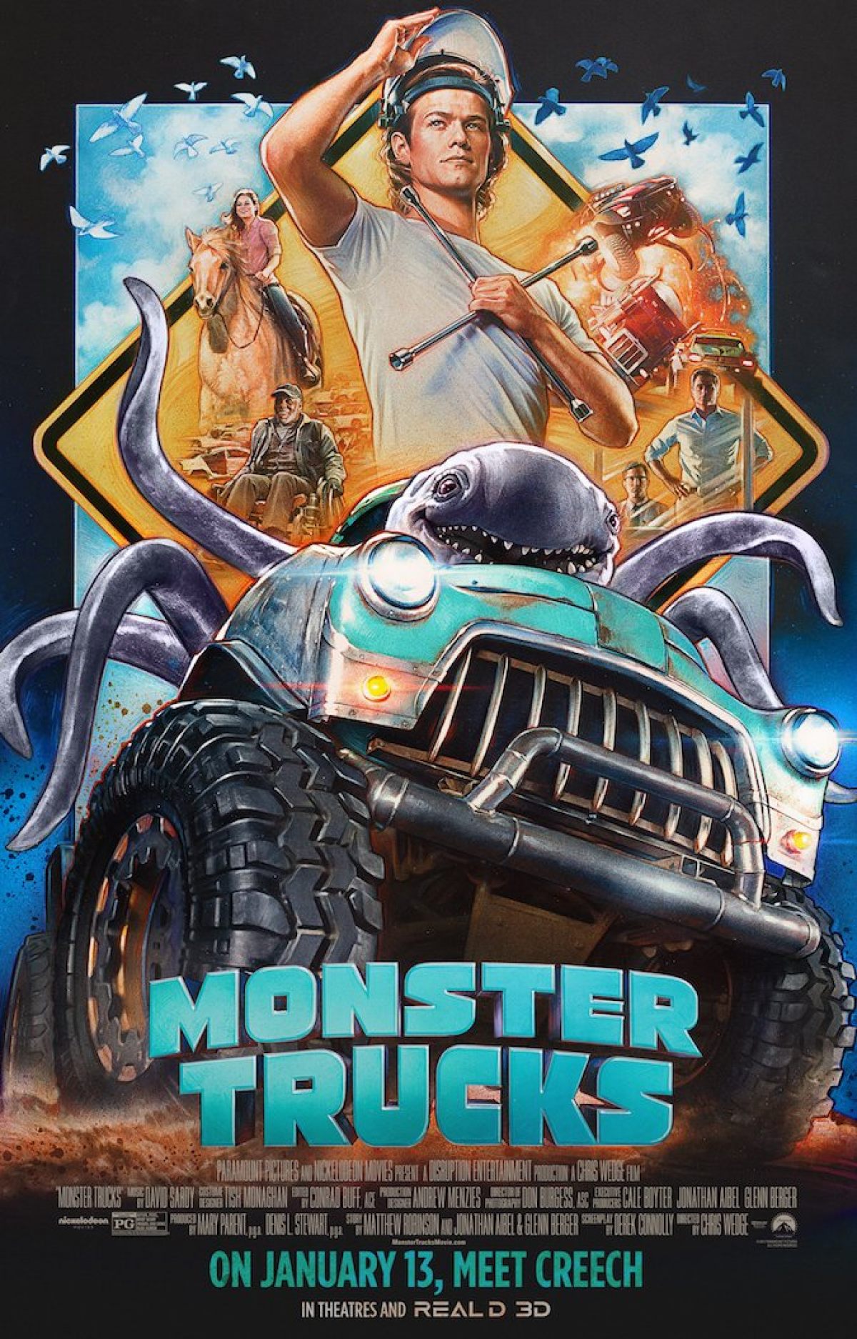 Monster Engine Film MONSTER TRUCKS - Movieguide | Movie Reviews for Families
