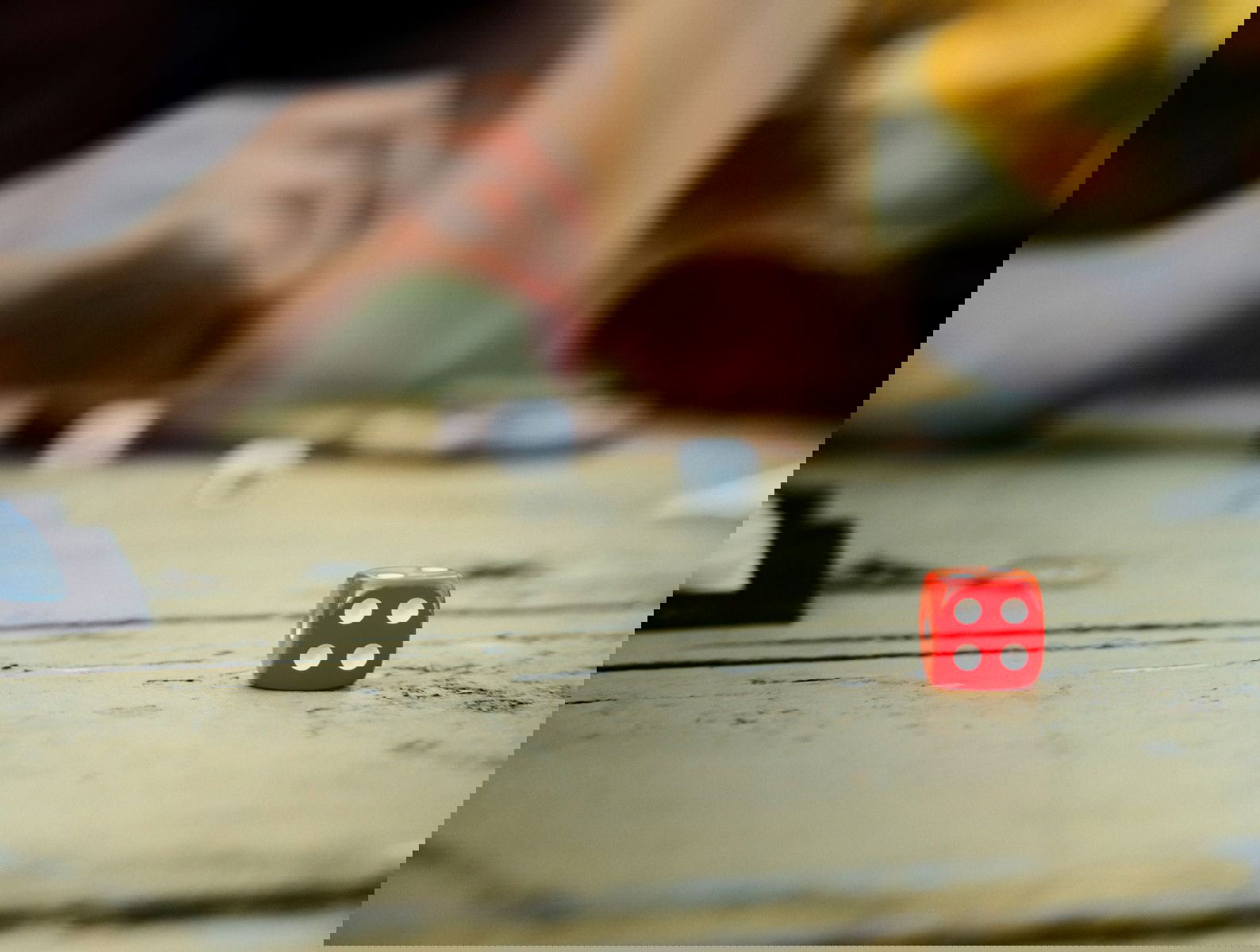 close-up photo of red dice