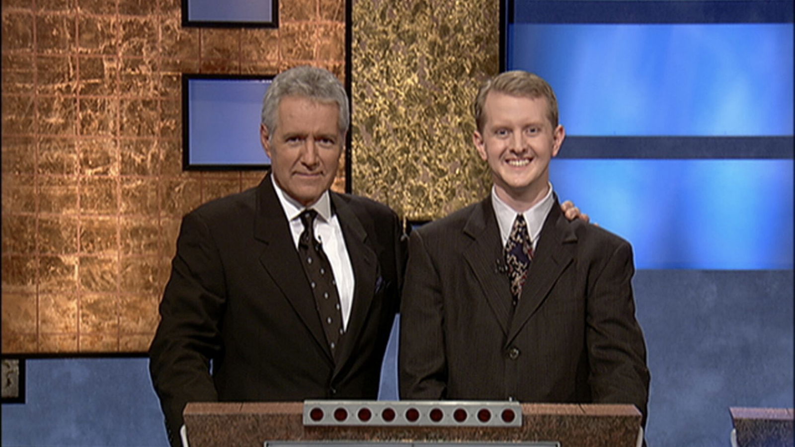 Ken Jennings, Alex Trebek-Getty Images-51086281 Ken Jennings, Alex Trebek