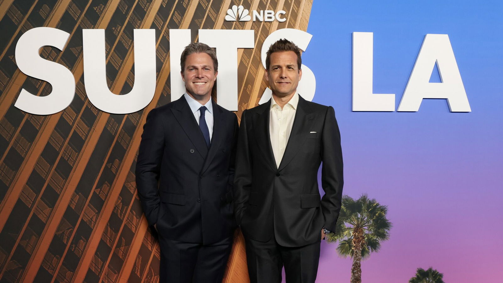 Stephen Amell and Gabriel Macht-Getty Images-2200979290 Stephen Amell and Gabriel Macht
