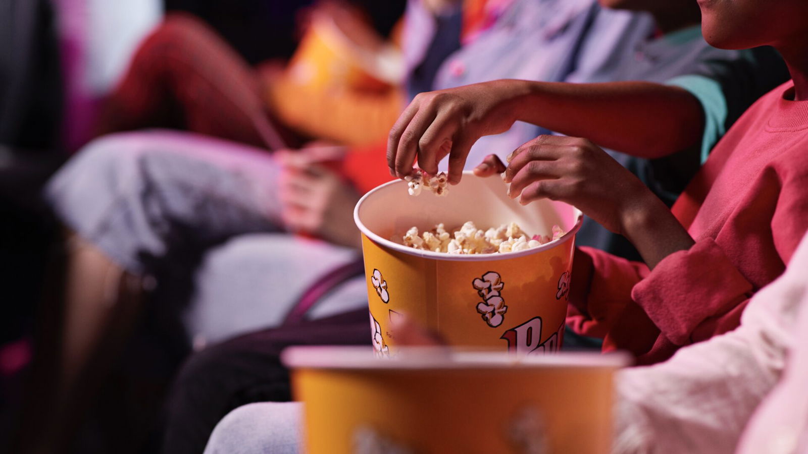 Kids, movie theater, popcorn
