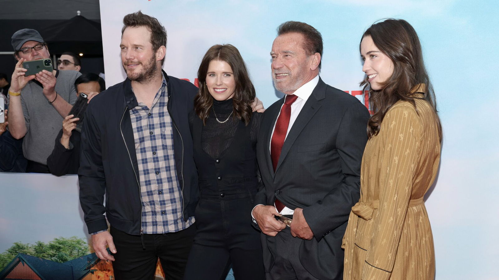 Chris Pratt, Katherine Schwarzenegger, Arnold Schwarzenegger