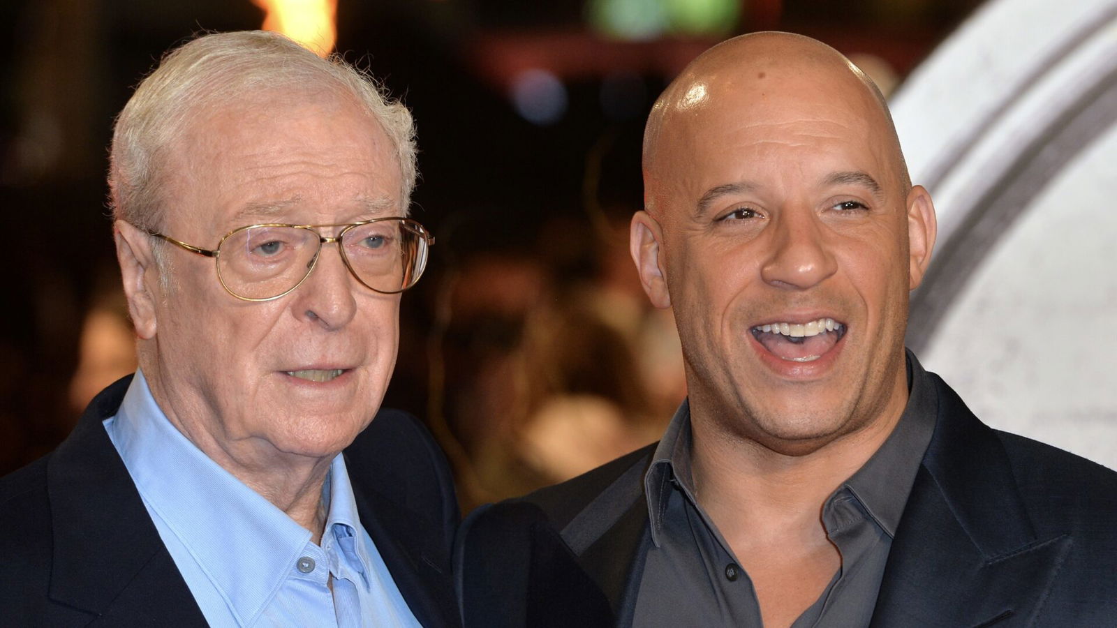 Vin Diesel and Sir Michael Caine-Getty Images-493356222 Vin Diesel and Sir Michael Caine