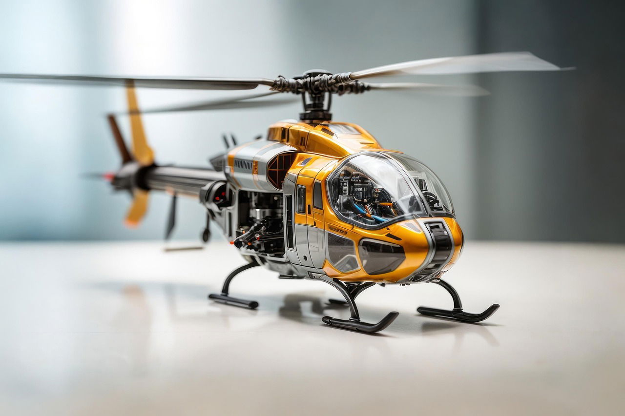 ai generated, rc helicopter, toy, miniature, toy helicopter, rc toy, plastic helicopter, helicopter