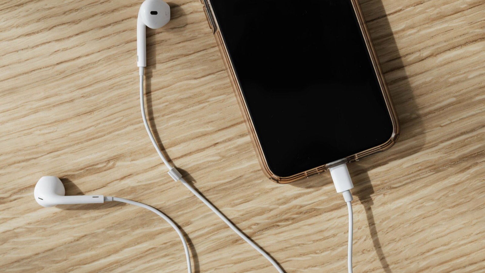 phone, earbuds