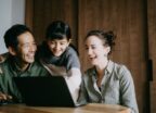 family, computer, screen