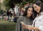Parent, child, teen, family, phone